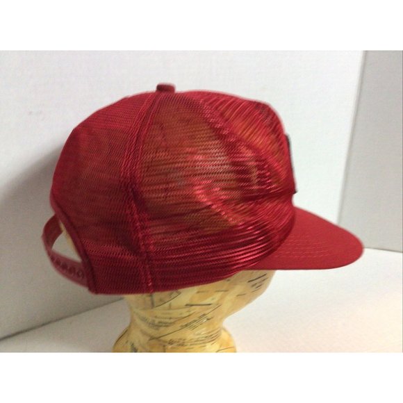 Vintage K-Products trucker mesh Snap back hat Red - Picture 3 of 6